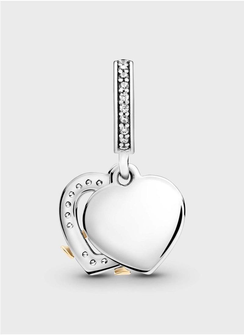 PANDORA Two-Tone Happy Anniversary Dangle Charm  - Image 2