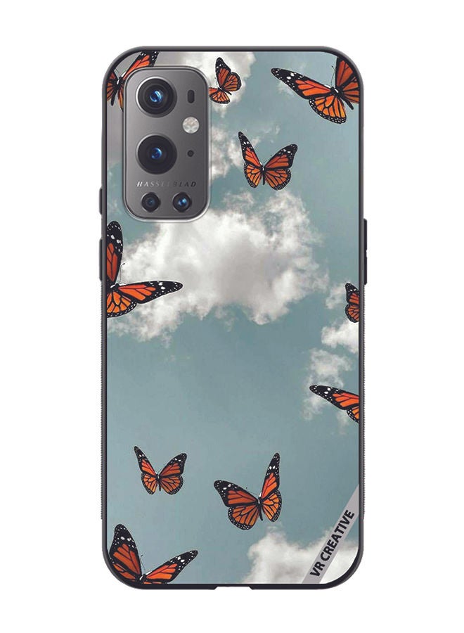 VR CREATIVE Protective Case Cover For OnePlus 9 Pro Butterfly Design Multicolour - Image 1