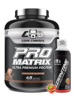Bundle L-Carnitine Liquid 3000Mg Watermelon Protein Matrix Chocolate5Lbs