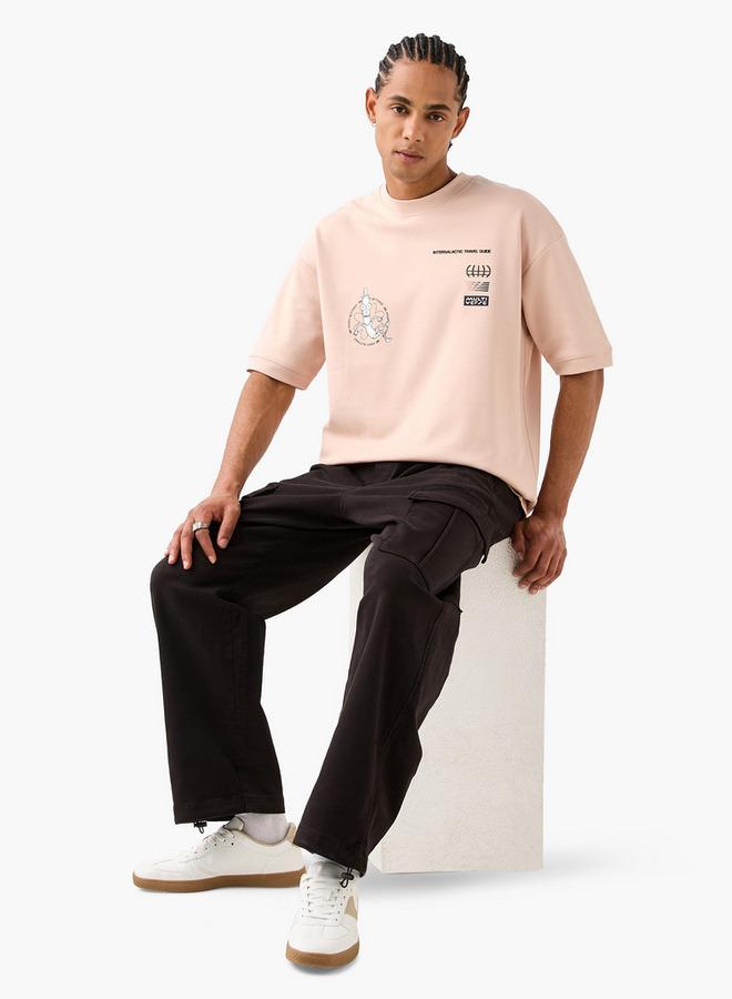 SP Characters Rick and Morty Print Round Neck T-shirt with Short Sleeves - Image 2