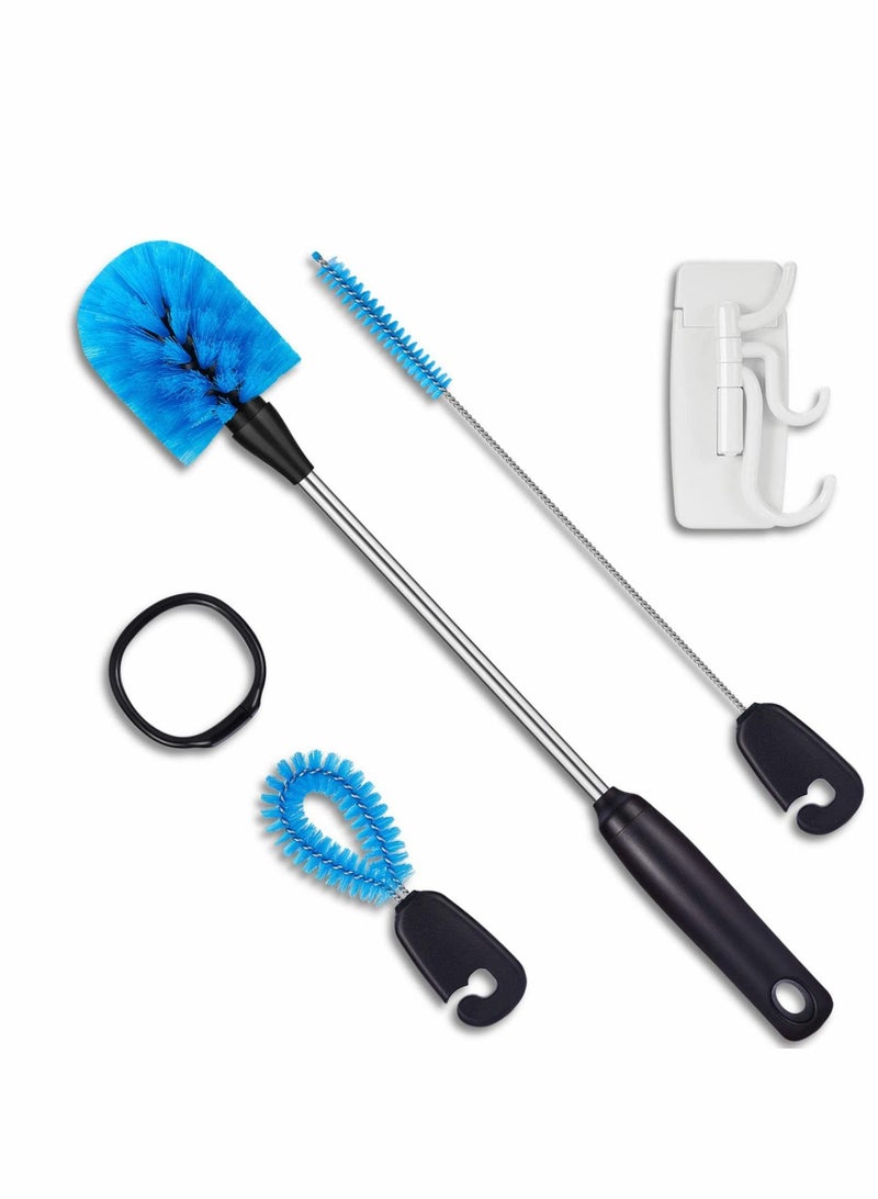 Y&D 3-in-1 Stainless Steel Water Bottle Brush Set, Long Handle Scrubbing Brush, Built for Cleaning Narrow Neck Bottles, Sport Baby Coffee Mugs, Tumblers  - Image 1