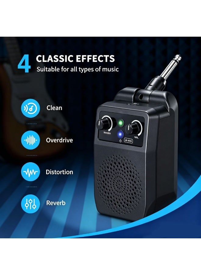 JOYO Mini Electric Guitar Amp 5W, Portable Bluetooth Guitar Amplifier with Built-in Effects - Image 2