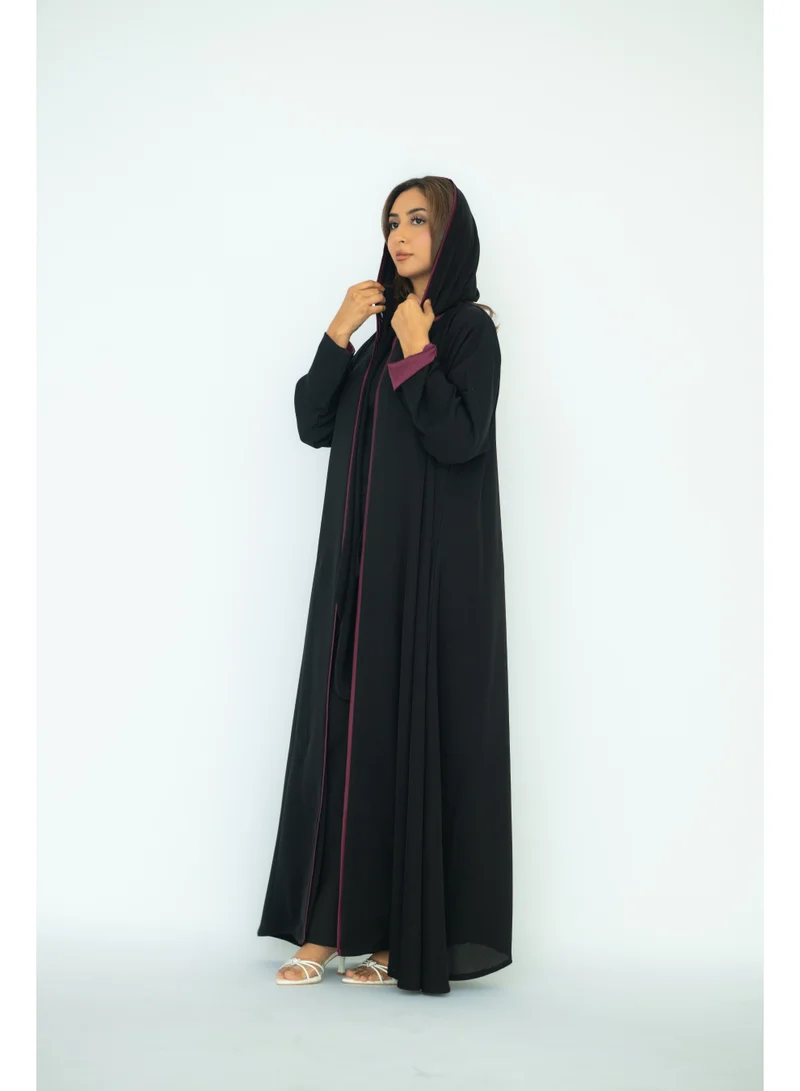 via abaya Burgundy Internet and French Silk Abaya