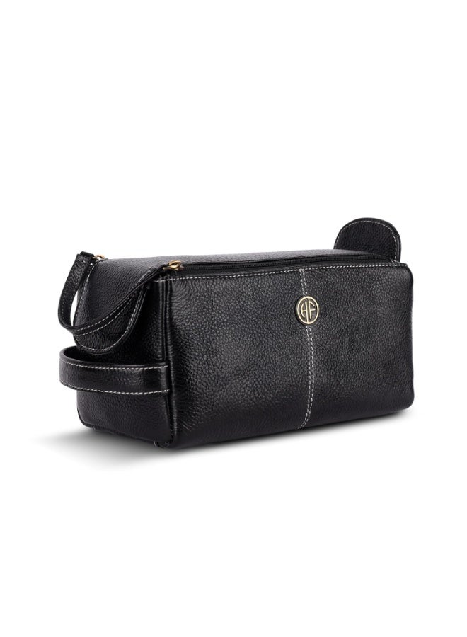 HAMMONDS FLYCATCHER Leather Toiletry Bag for Men and Women - Travel Organizer Pouch, Shaving Kit Bag for Men, Cosmetic Organizer Bag, Toiletry Pouch for Men with Multiple Pockets - Image 1