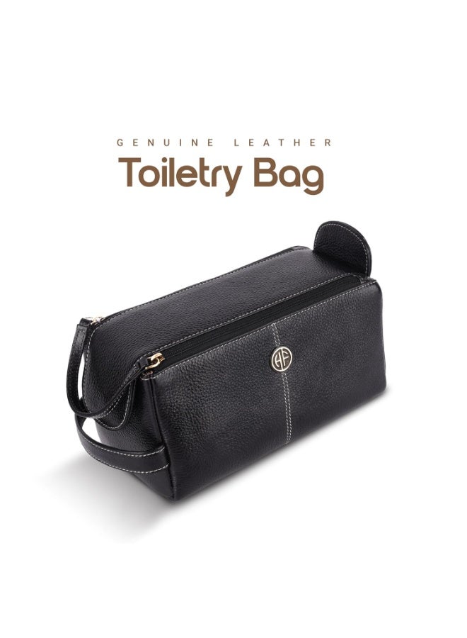 HAMMONDS FLYCATCHER Leather Toiletry Bag for Men and Women - Travel Organizer Pouch, Shaving Kit Bag for Men, Cosmetic Organizer Bag, Toiletry Pouch for Men with Multiple Pockets - Image 2