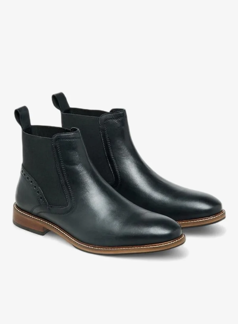 DUCHINI Men Leather Chelsea Boots