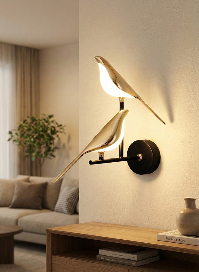 SPOLUX Modern Lighting, Wall lamp , Light, Dove shape, Suitable for bedroom and living room, dove shape, Gold, 40x35x12 - Image 2