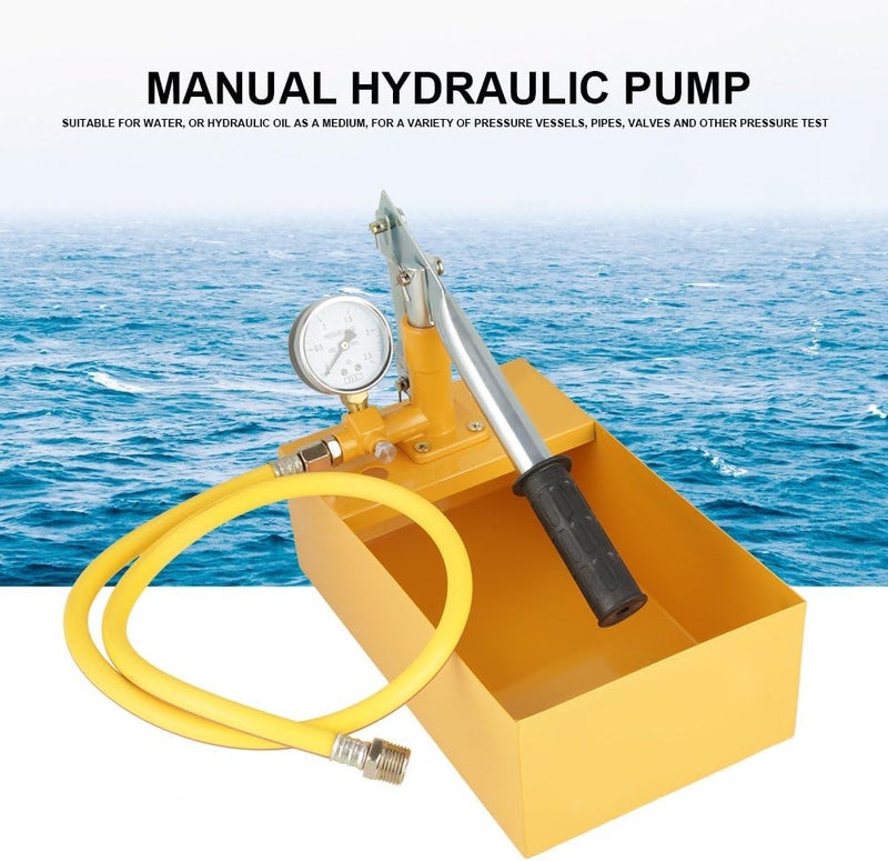 Focket Water Pump 25MPa 2090g Manual Durable Hydraulic Yellow Aluminum Pipeline Tester Tool for Pressure Vessels Pipes etc - Image 2