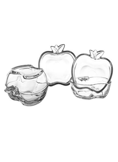 Set of 12 apple-shaped glass bowls, size 8*7*3 CM