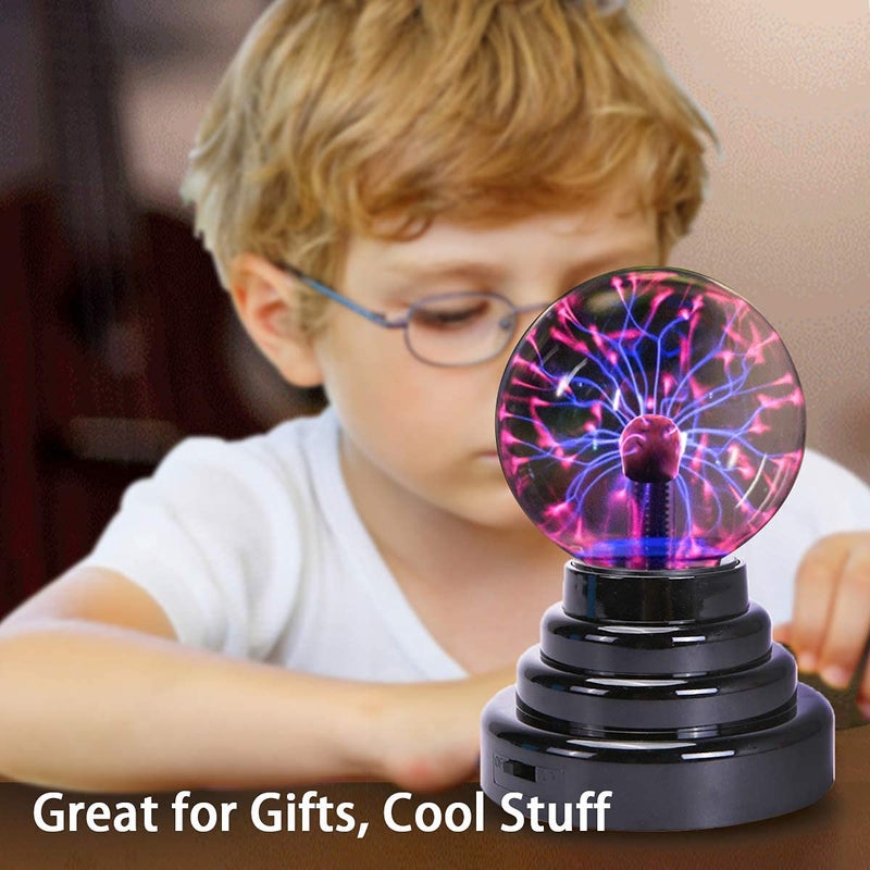Stemclas Plasma Ball/Light/Lamp, Static Electricity Globe Electric Lightning Ball, Touch Sensitive, USB Powered, Amazing Gift for Parties, Birthday and Holiday, 3 Inch, for Age Over 14 Years Old - Image 4