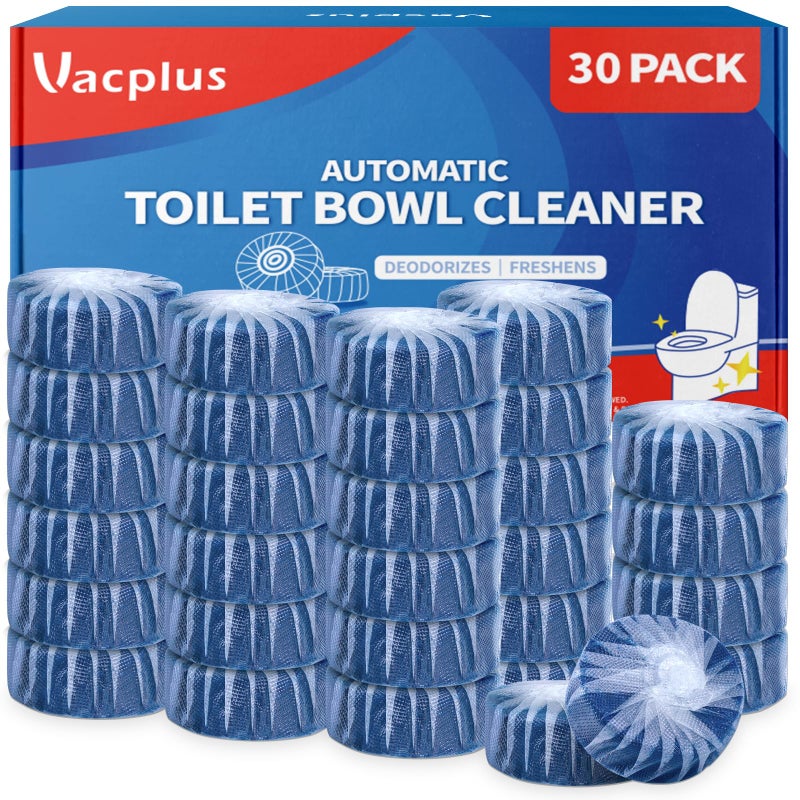 Vacplus Automatic Toilet Bowl Cleaner Tablets, Bathroom Toilet Tank Cleaner (30 PACK), VA-T165 - Image 1