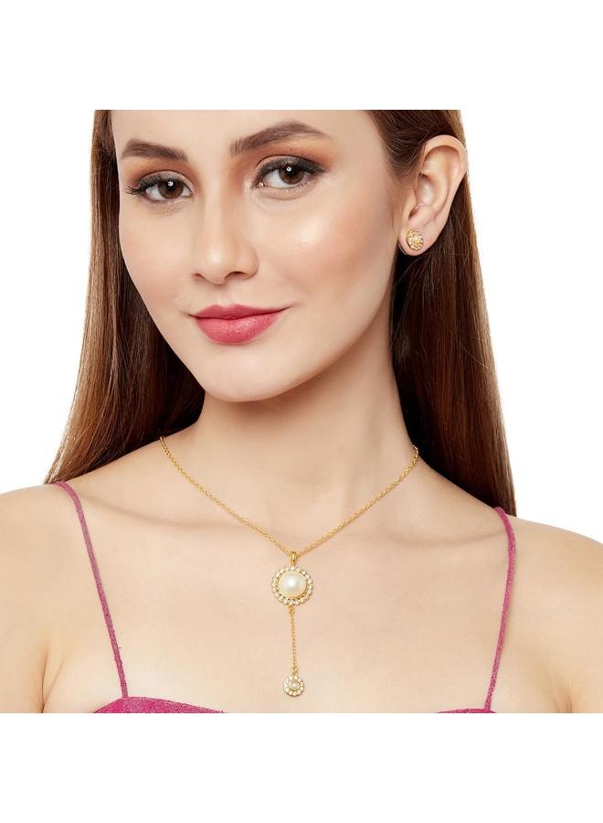 VOYLLA Brass Necklace Set with No Gemstone - Image 3