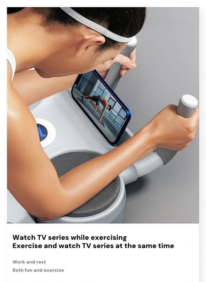 لوح تدريب متعدد الوظائف مع مقابض تمارين الضغط وعجلة البطن وأحزمة مقاومة – معدات تمارين منزلية لكامل الجسم – أسود ورمادي - Image 2