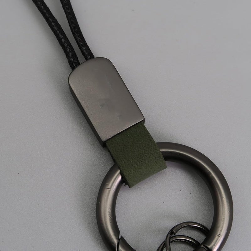 Simulated Leather Keychain With And Adjustable Wrist Strap Trendy Holder For Car Keys Organization - Image 5