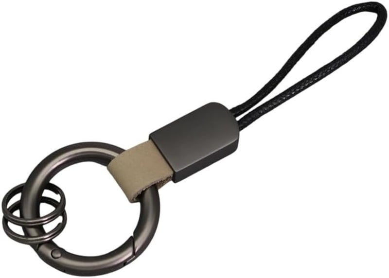 Simulated Leather Keychain With And Adjustable Wrist Strap Trendy Holder For Car Keys Organization - Image 1