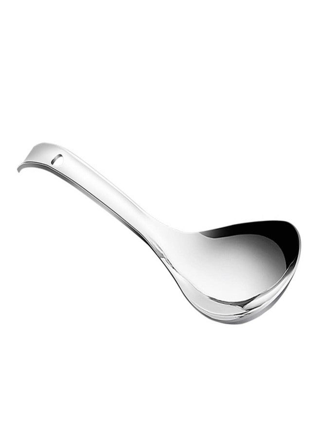 BRIGHTFUFU Stainless Steel Rice Spoon Ladle Kids Tablespoons Metal Rice Chinese s Standing Paddle Shovel Kitchen Cooking Scoopers Child Big Handle - Image 1