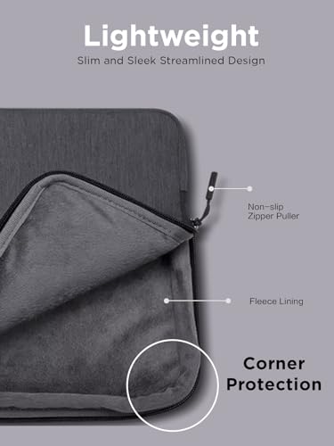 Lenovo Urban Laptop Sleeve 15.6 Inch for Laptop/ Notebook/Tablet Compatible with MacBook Air/Pro Water Resistant - Charcoal Grey - Image 3