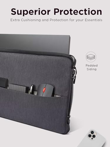 Lenovo Urban Laptop Sleeve 15.6 Inch for Laptop/ Notebook/Tablet Compatible with MacBook Air/Pro Water Resistant - Charcoal Grey - Image 5