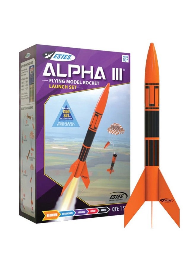Estes مجموعة إطلاق إستس ألفا III، 12 سنة وما فوق مع إشراف بالغين إذا كان تحت 12، أسود، برتقالي - Image 1
