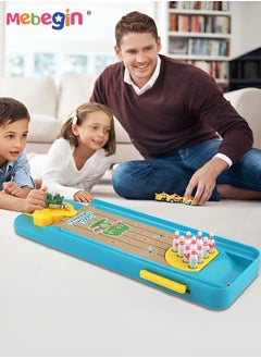 MEBEGIN Kids Bowling Game Toy, Frog Bowling Table Tabletop, Mini Bowling Game Set with 10 Bowling Pins, Easy to Set up and Fun to Play, Portable Tabletop Family Game, Suitable for Game Props Between Parents and Children and Friends  - Image 1