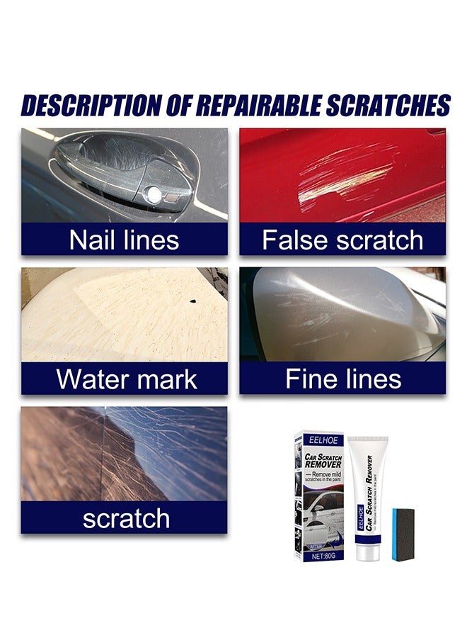 Car Scratch Remover, Remove mild scratches in the paint for Paint Scratch Repair Polishing Wax 80g