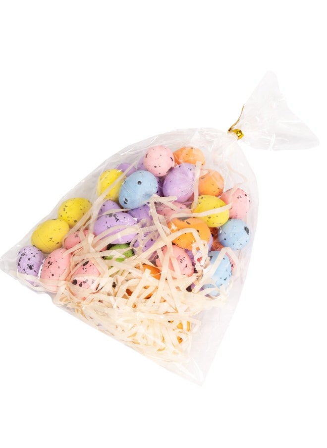 Gulf Flowers Gulf Flowers Easter Egg Decoration – 50pcs Mixed Color Mini Eggs (1.8cm x 2.5cm) for Easter Basket, Home Decor & Festive Craft Displays 