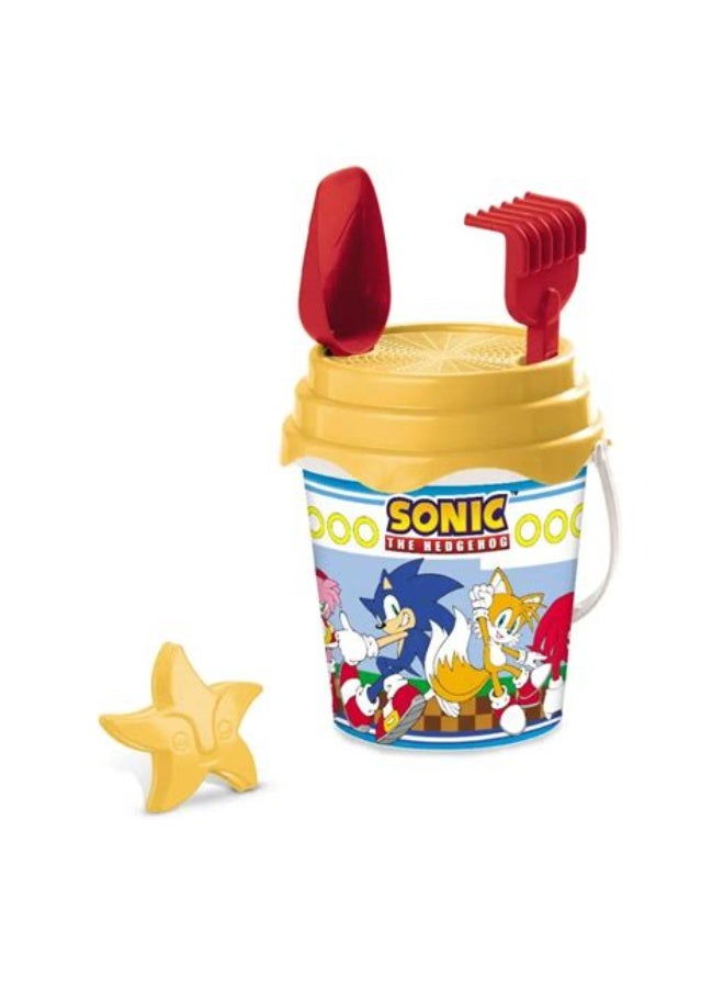 MONDO Sonic The Hedgehog Kids Beach Bucket Toy Set – 6 Pieces, Sand Toys with Bucket, Rake, Shovel, Watering Cup & Starfish Mold for Toddlers - Image 2