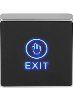 Door Touch Exit Release Unlock Button Switch Panel LED Light for Door Access Control System with blue indicator light ,NO/COM output contact