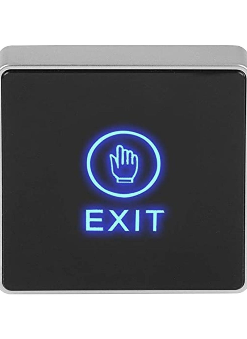 EUROMAX - Door Touch Exit Release Unlock Button Switch Panel LED Light for Door Access Control System with blue indicator light ,NO/COM output contact - Image 1