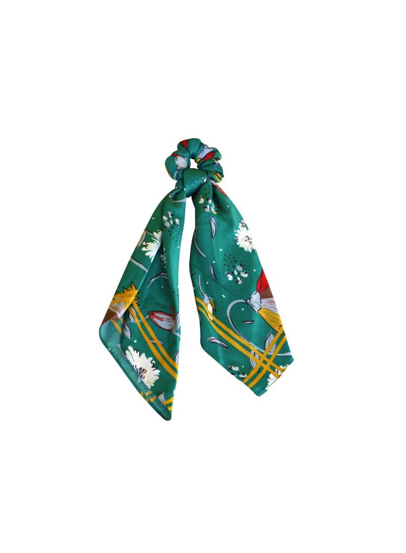 Alissa 1-Pcs Ribbon Bow Scrunchies Hair Bands Scarf - Image 1
