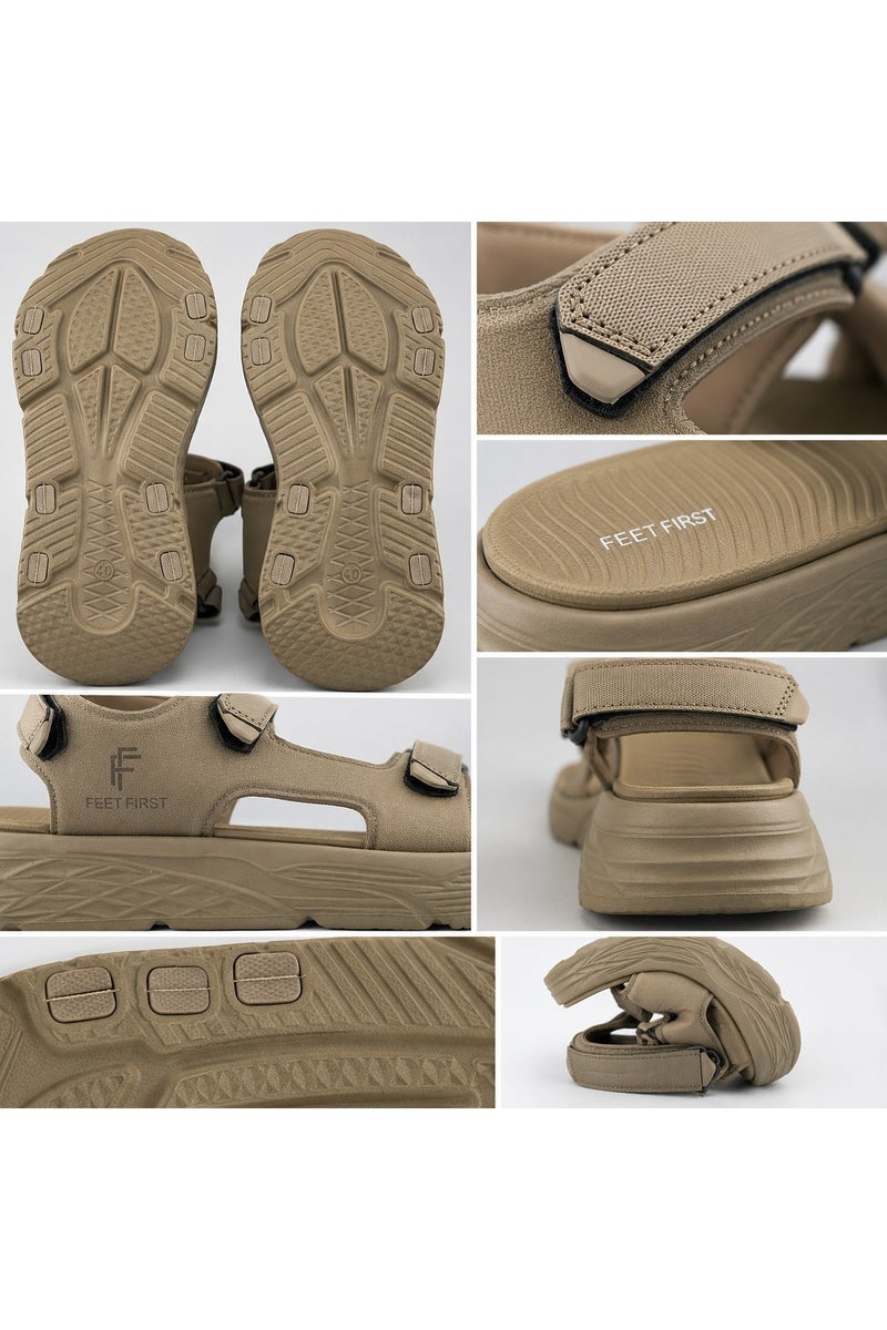 Feet First Men’s Sports Sandals with Adjustable Velcro Straps – Lightweight Comfort Outdoor Walking Sandals - Image 3