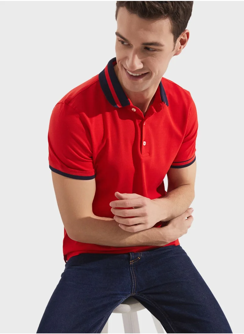 جون Essential Slim Fit Polo