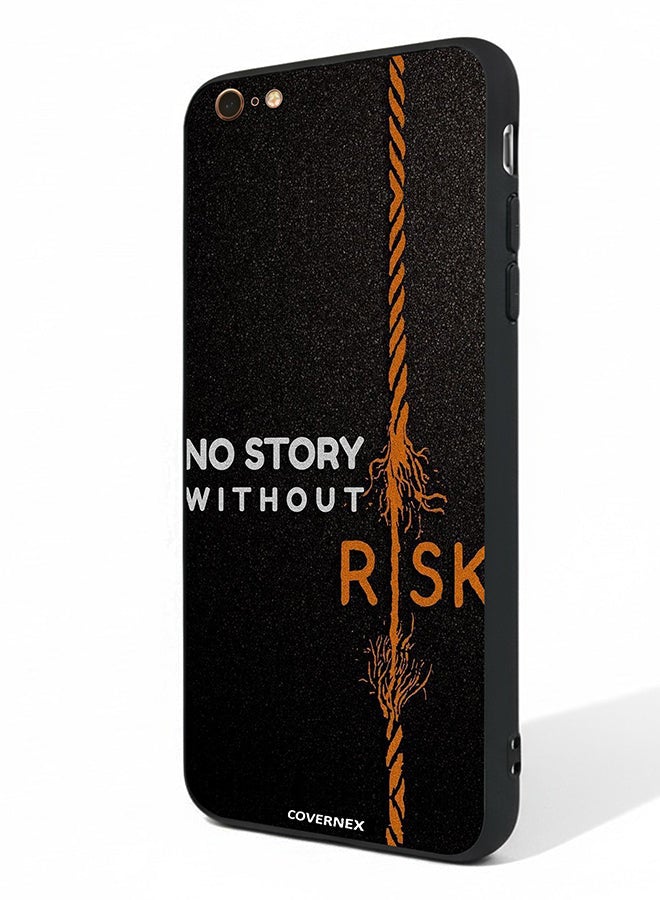 Covernex Apple iPhone 6 Plus Protective Case Cover Printed Featuring No Story Without Risk Fraying Rope - Image 1