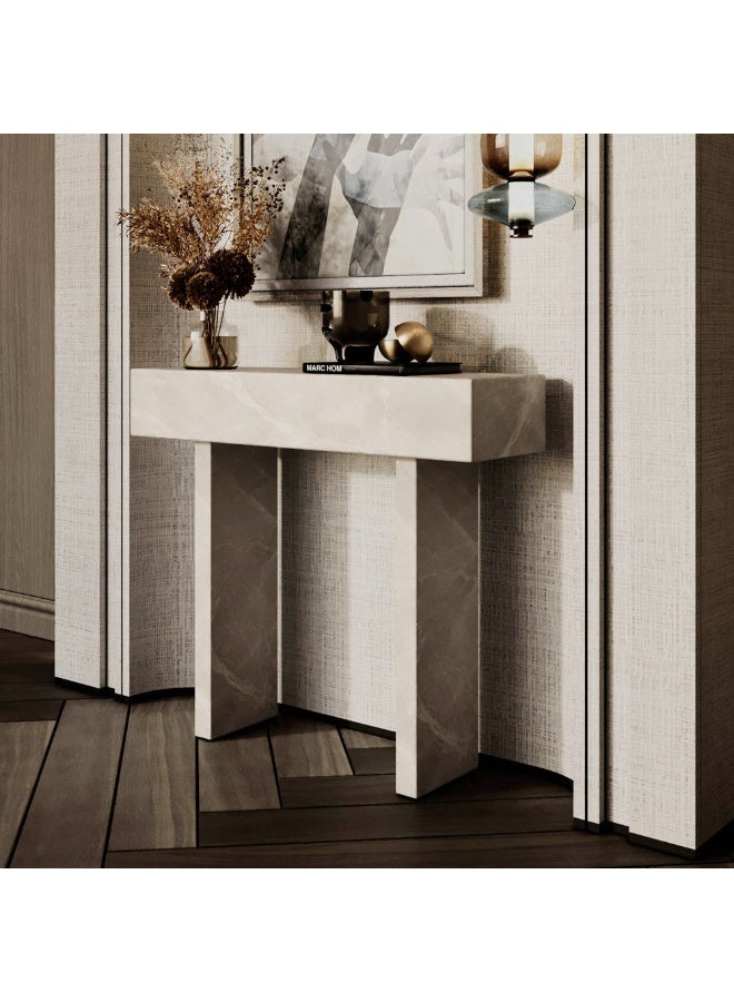 Al Home Spanish Off-White Marble Console Table By Alhome 100x80 cm - Image 4
