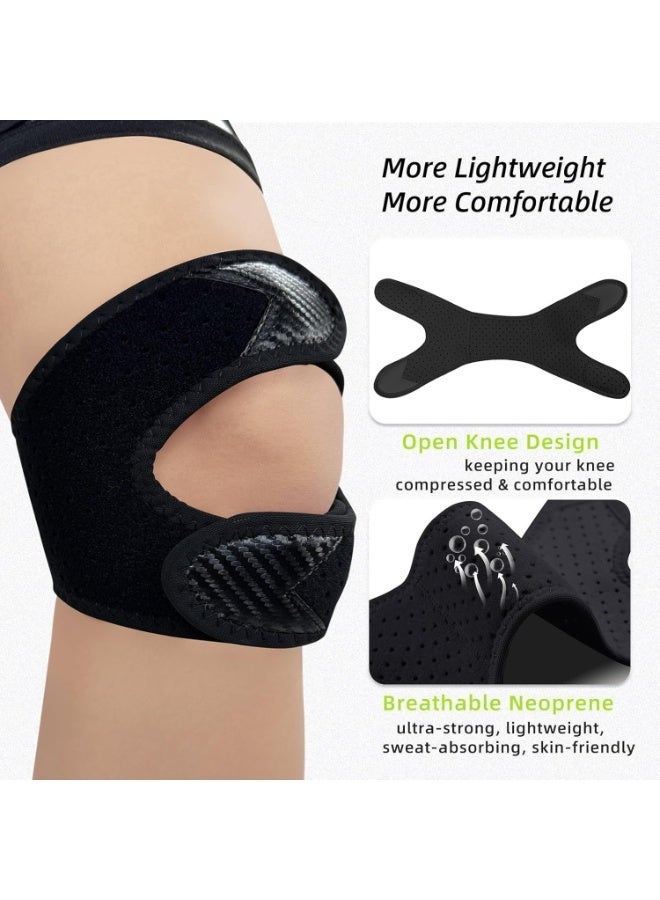Bukela Knee Brace Support, with Dual Adjustable Compression Straps, for Patella Support, Meniscus and Ligament Protection, Made of Breathable Neoprene for Running, Basketball, and Cycling (for Men & Women) - Image 4