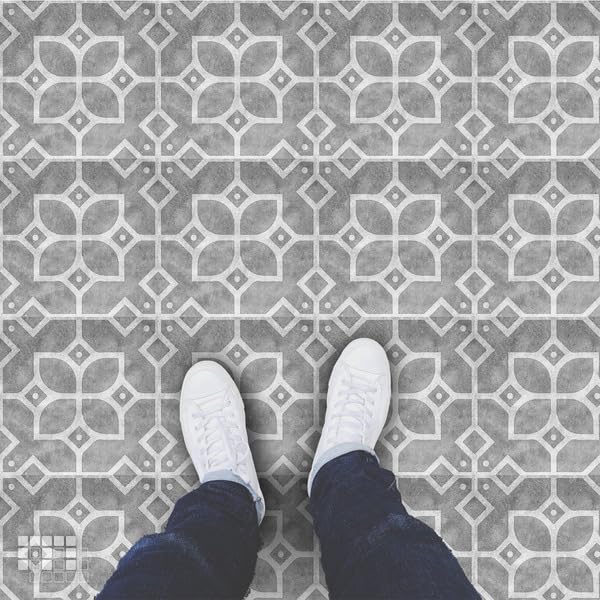 MOSAICOWALL Mosaicowall DIY Peel and Stick Self Adhesive Floor Tiles for Kitchen Living Room Matte Flooring Tile FST0116 X 6 Inches Pack of 12  - Image 3
