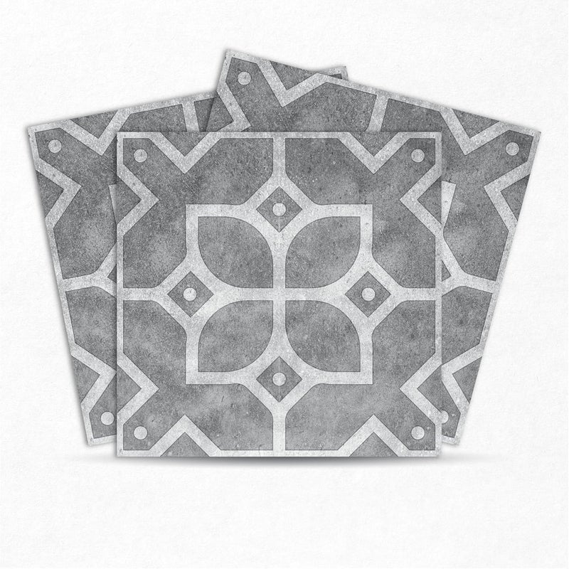 MOSAICOWALL Mosaicowall DIY Peel and Stick Self Adhesive Floor Tiles for Kitchen Living Room Matte Flooring Tile FST0116 X 6 Inches Pack of 12  - Image 1