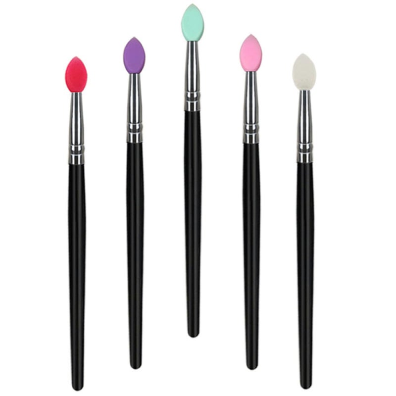 5pcs Women Makeup Brush with Handles Lightweight Face Beauty Tools for Powder Eyeshadow Contouring Portable for Travel and Daily Use - Image 1