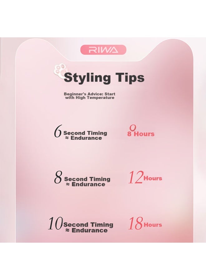 Riwa Egg Roll Curling Iron, 32mm Large Egg Roll, Short Hair Curling Iron, Water Wave Curling Iron, Negative Ion Cat Claw Curling Iron, Rb-8120 - Image 3