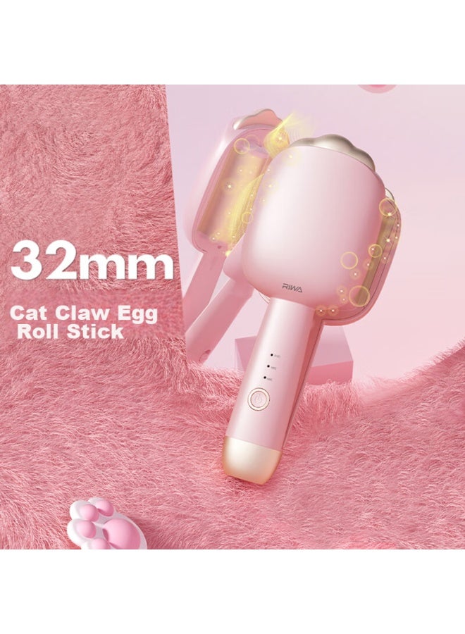 Riwa Egg Roll Curling Iron, 32mm Large Egg Roll, Short Hair Curling Iron, Water Wave Curling Iron, Negative Ion Cat Claw Curling Iron, Rb-8120 - Image 1