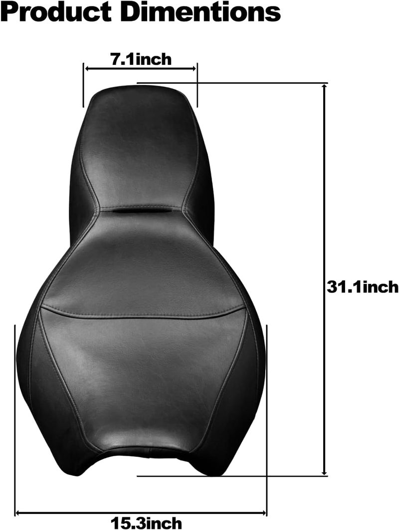 VASTMT Two-UP Motorcycle Seat for Harley Touring Road King & Street Glide (1997-2007) - Image 5