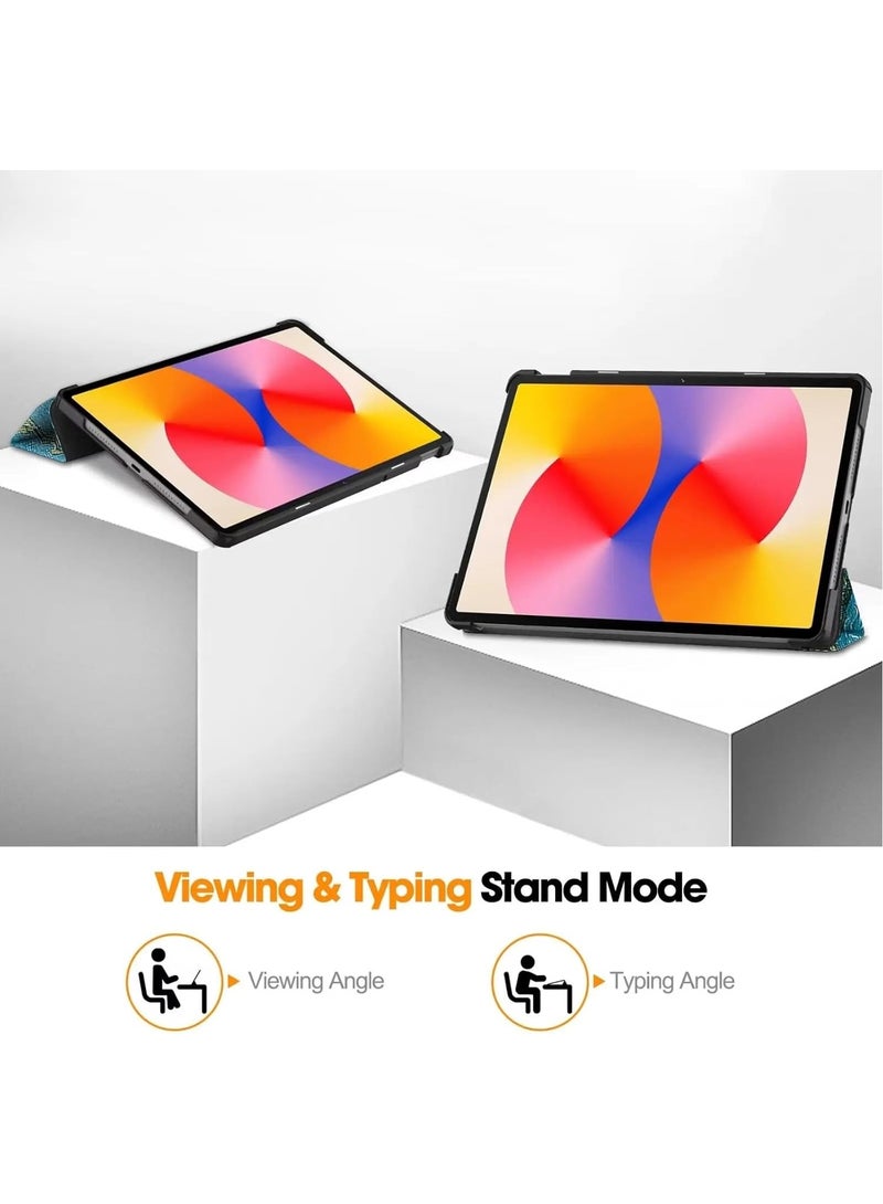 VKL Case Compatible with Huawei MatePad SE 11 inch 2024 Tri-Fold Smart Tablet Case,Hard PC Back Shell Slim Multi- Viewing Angles Stand Folio Cover (Cat) - Image 2