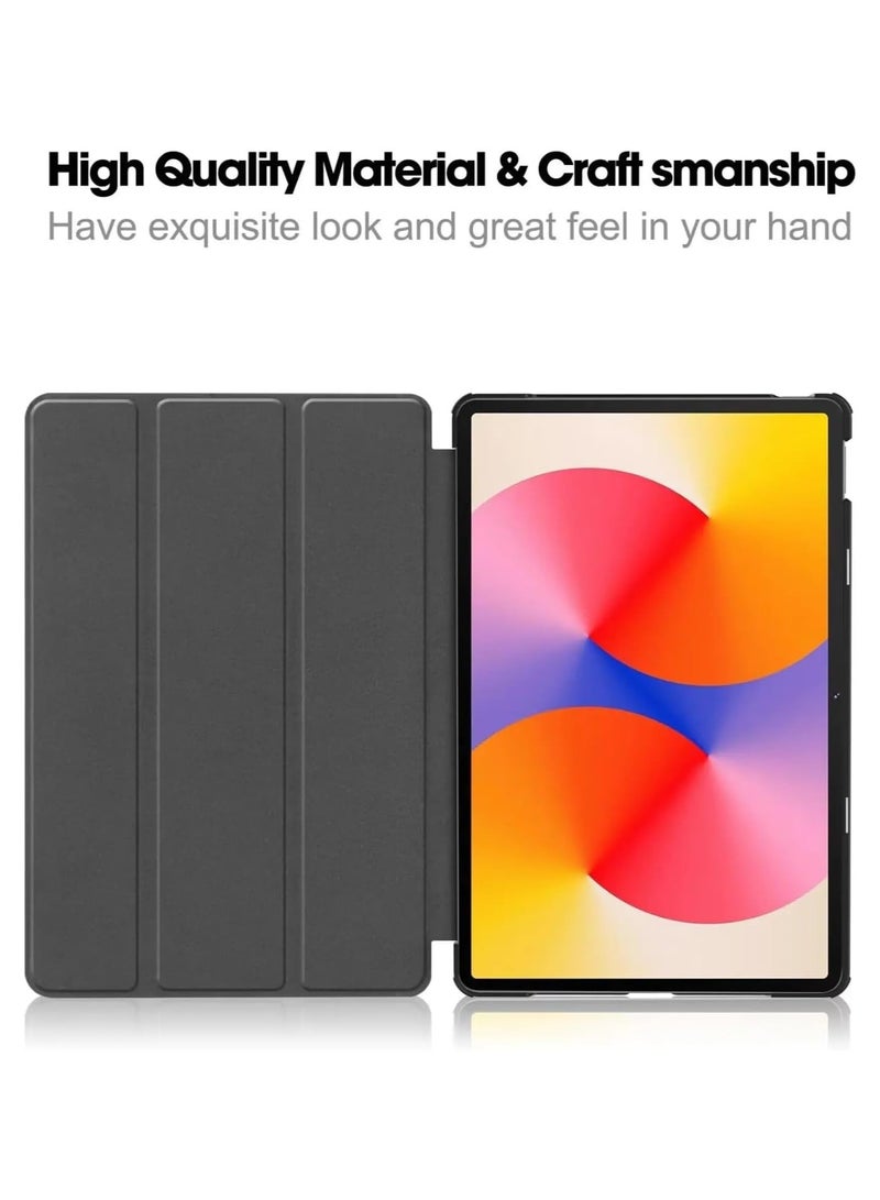 VKL Case Compatible with Huawei MatePad SE 11 inch 2024 Tri-Fold Smart Tablet Case,Hard PC Back Shell Slim Multi- Viewing Angles Stand Folio Cover (Cat) - Image 5