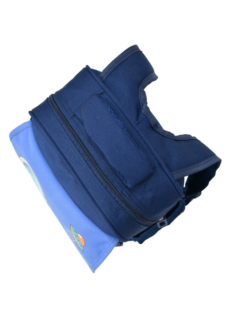 High quality nylon school backpack for boys (Blue) - Image 5