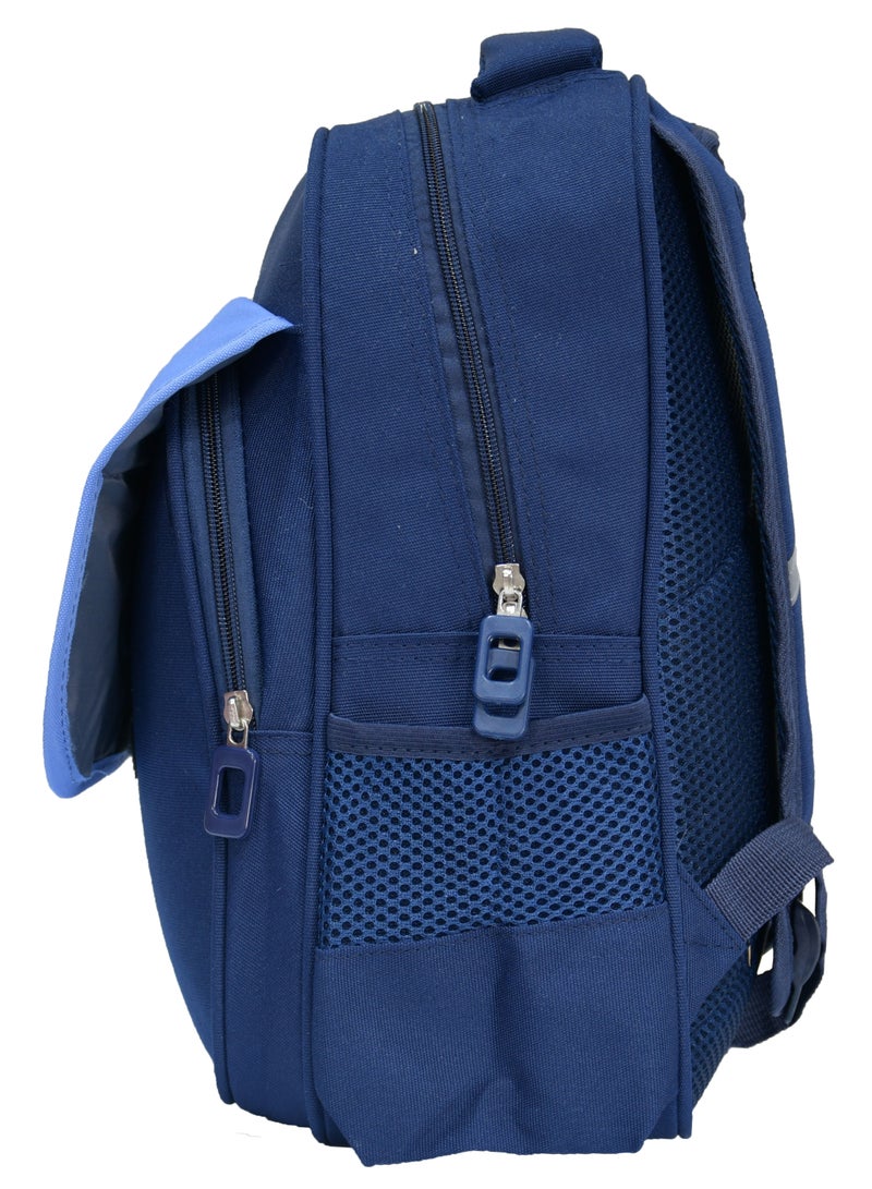 High quality nylon school backpack for boys (Blue) - Image 3