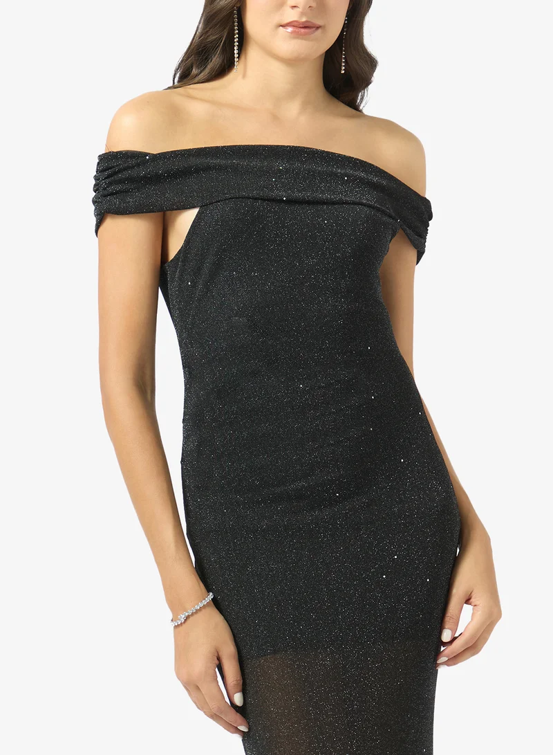 Ginger  Off Shoulder Mesh Mermaid Dress for Women | Best Price UAE