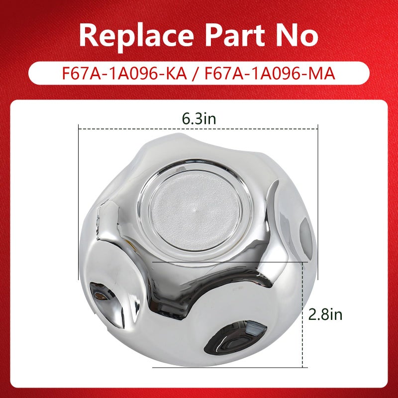 Gear Up 4PCS Wheel Center Caps Hubcap Cover for Ford Explorer 1993-2003 Ford Ranger 1993-2011 Mercury Mountaineer 1997-2001 Replaces F67A-1A096-KA, F67A-1A096-MA - Image 5