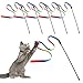 Molain Cat Wand Interactive Toy 5 Sets Colorful Fabric Ribbon Sticks Indoor Interactive Cat String Toy - Image 3