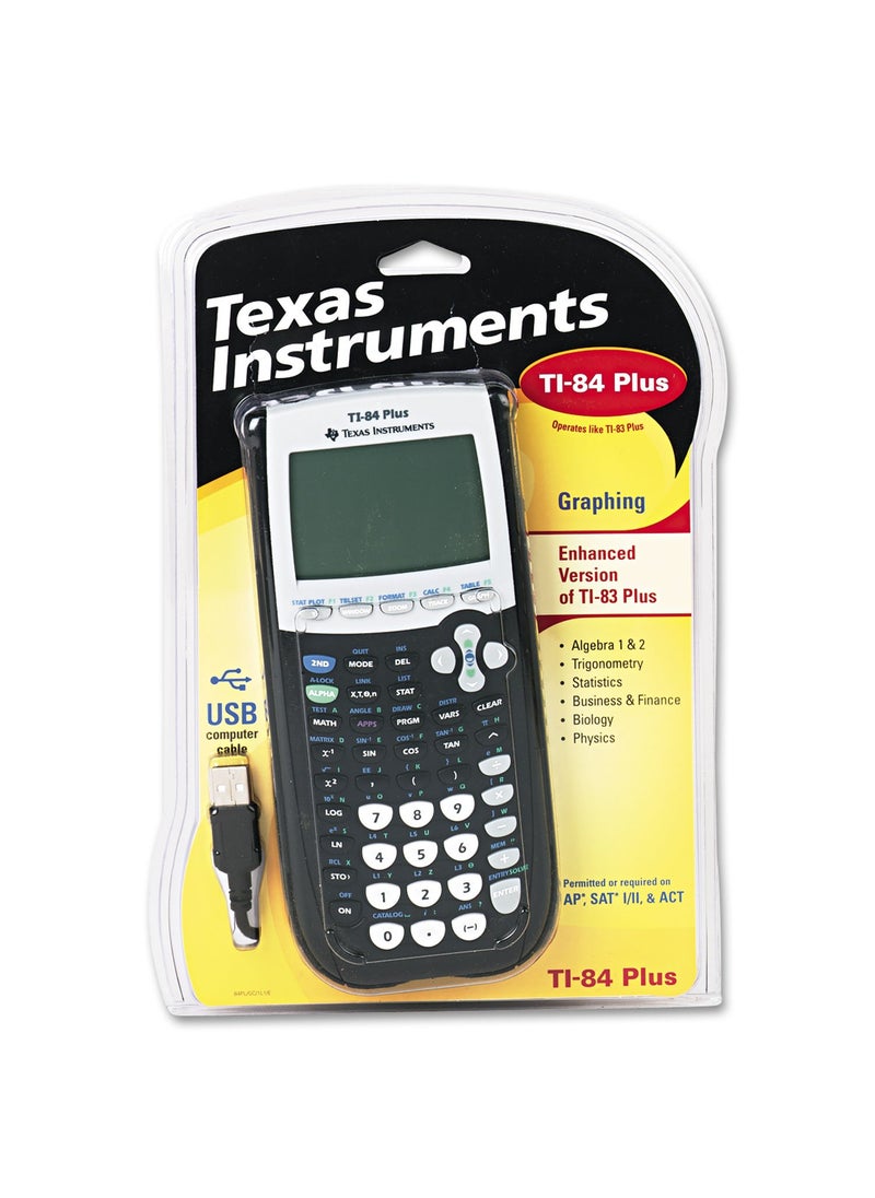 TEXAS INSTRUMENTS Texas Instruments TI-84 Plus Graphics Calculator, Black 320 x 240 pixels (2.8" diagonal)  - Image 2