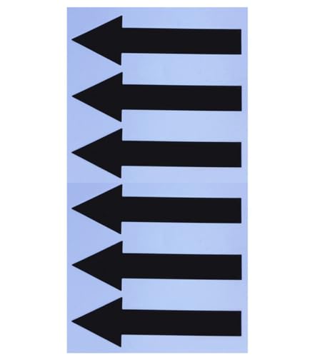 lasenersm 30 Counts (5 Sheets) Black Arrow Stickers Labels Directional Arrows Color Coding Arrow Labels Waterproof Adhesive Arrows Stickers Arrow Marking Stickers for Indoor and Outdoor Use, 1.2" x 4" - Image 5